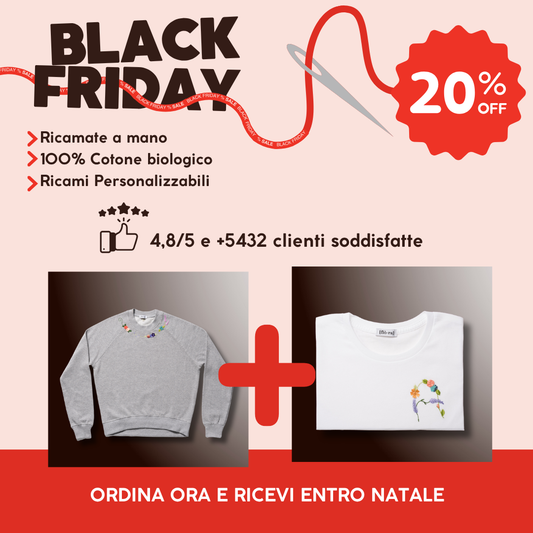 Set Essenziale: Felpa Grigia giracollo + T-shirt Iam