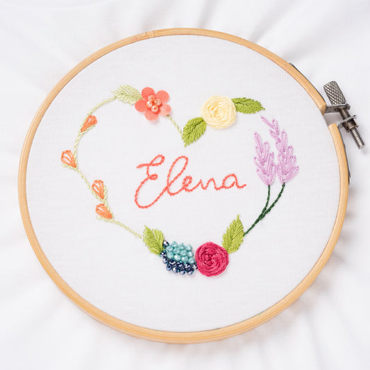 T-shirt Cuore Flora + nome