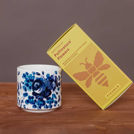 contenitore in ceramica dipinto a mano